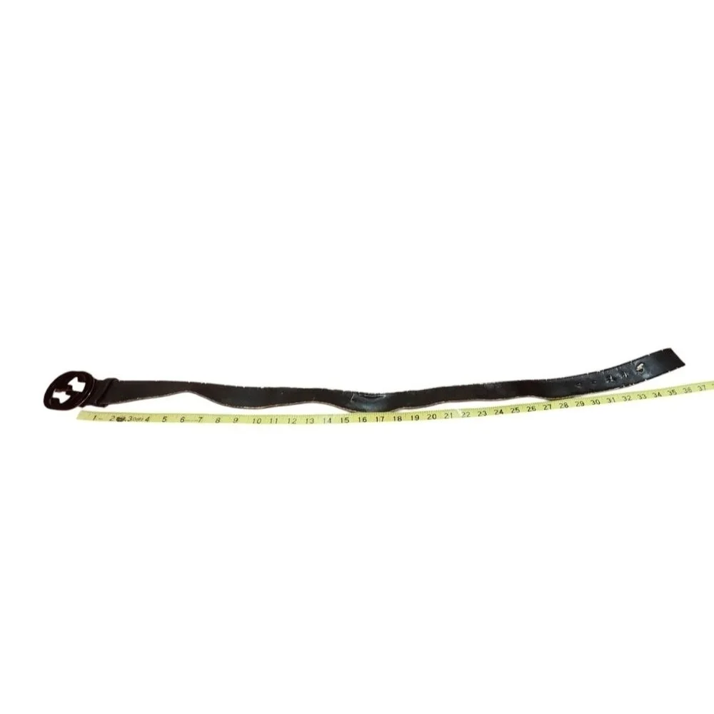 Gucci Black Shiny Imprime Belt With Black Interlinking GG Buckle